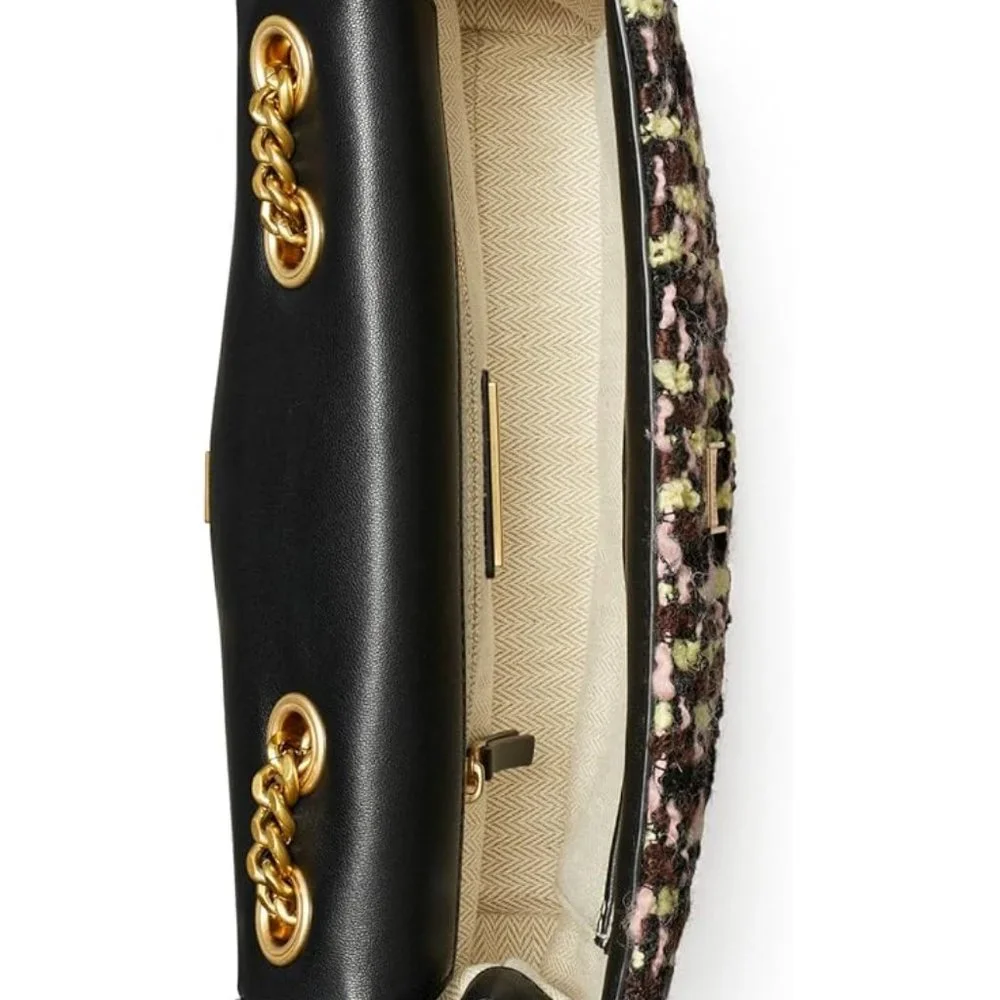 Tory Burch $548 152344 Kira Tweed Small Convertible Multi Shoulder Bag NWT!